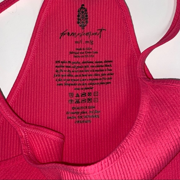 NEW! Free People Happiness Runs Seamless Crop Top - M/L - Hot Pink - Picture 6 of 9